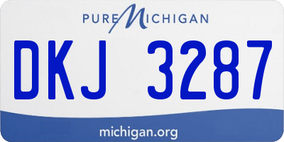 MI license plate DKJ3287