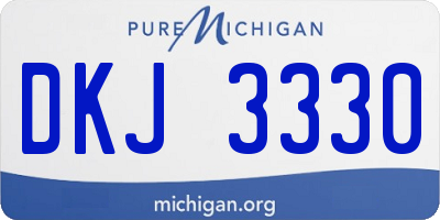 MI license plate DKJ3330