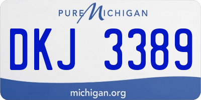 MI license plate DKJ3389