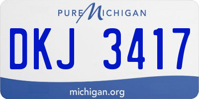 MI license plate DKJ3417