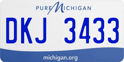 MI license plate DKJ3433