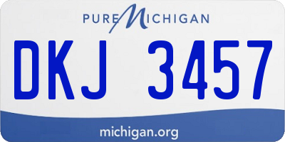 MI license plate DKJ3457