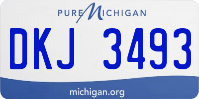 MI license plate DKJ3493