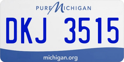 MI license plate DKJ3515