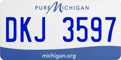 MI license plate DKJ3597
