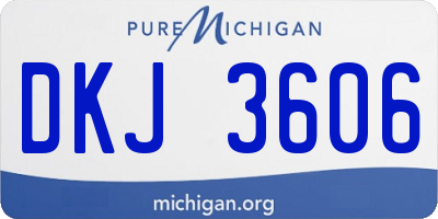 MI license plate DKJ3606