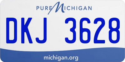 MI license plate DKJ3628