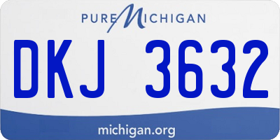 MI license plate DKJ3632