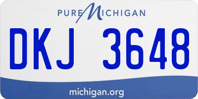 MI license plate DKJ3648