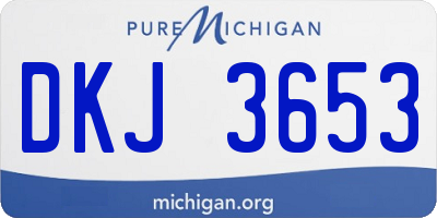 MI license plate DKJ3653
