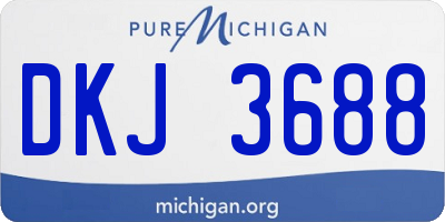 MI license plate DKJ3688