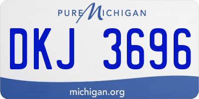 MI license plate DKJ3696