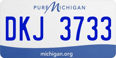 MI license plate DKJ3733