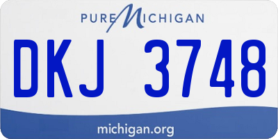 MI license plate DKJ3748