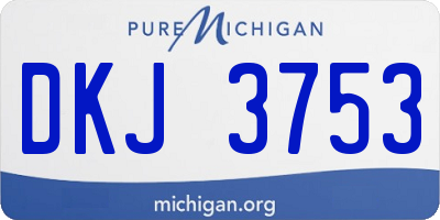 MI license plate DKJ3753