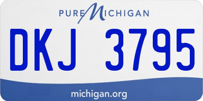 MI license plate DKJ3795
