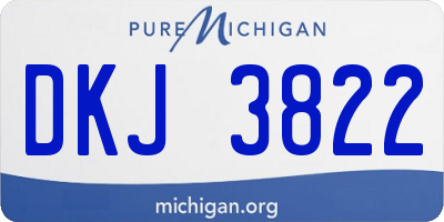 MI license plate DKJ3822