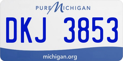 MI license plate DKJ3853
