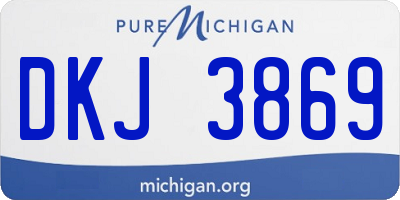 MI license plate DKJ3869