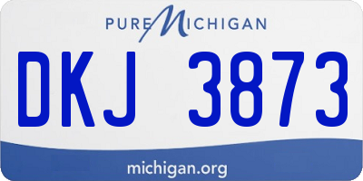 MI license plate DKJ3873