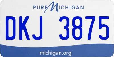 MI license plate DKJ3875