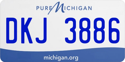 MI license plate DKJ3886