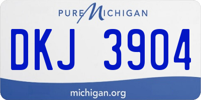 MI license plate DKJ3904