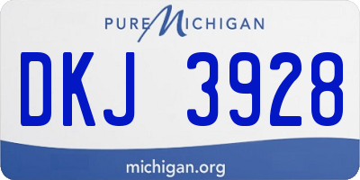 MI license plate DKJ3928