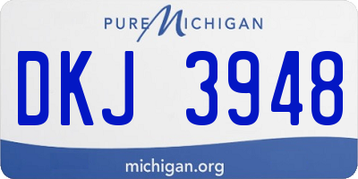 MI license plate DKJ3948