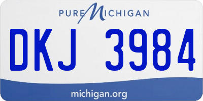 MI license plate DKJ3984