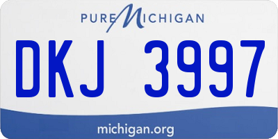 MI license plate DKJ3997