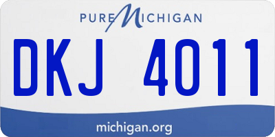 MI license plate DKJ4011