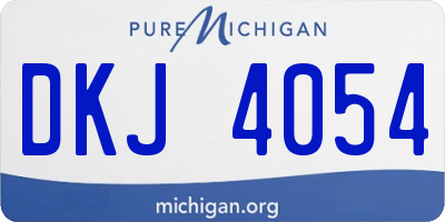 MI license plate DKJ4054