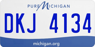 MI license plate DKJ4134