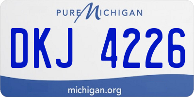 MI license plate DKJ4226