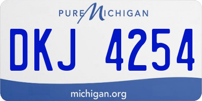 MI license plate DKJ4254