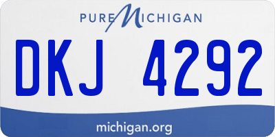 MI license plate DKJ4292