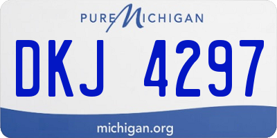MI license plate DKJ4297