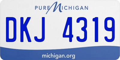 MI license plate DKJ4319