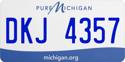 MI license plate DKJ4357