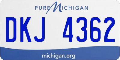 MI license plate DKJ4362