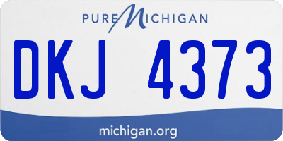 MI license plate DKJ4373