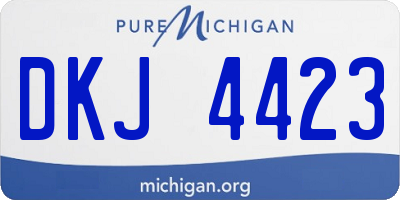 MI license plate DKJ4423