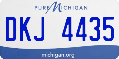 MI license plate DKJ4435