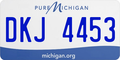 MI license plate DKJ4453