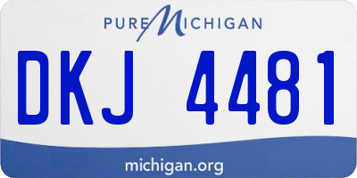 MI license plate DKJ4481