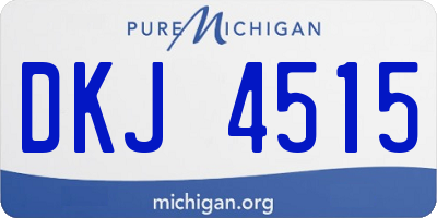 MI license plate DKJ4515