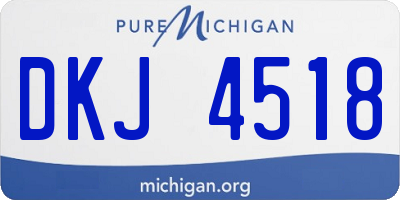 MI license plate DKJ4518