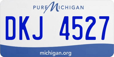MI license plate DKJ4527