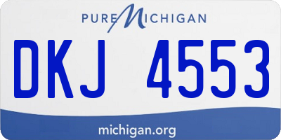 MI license plate DKJ4553